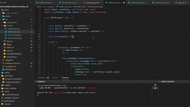 React NodeJs MySql Full Stack Project - Update and Delete Data From React Client App Using Axios. смотреть онлайн