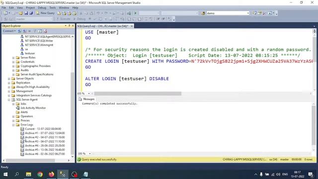 SQL Server DBA Tutorial 51- Can we See SQL Server User Password in SSMS - Script Out смотреть онлайн