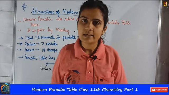 Modern Periodic Table Class 11th Chemistry Part 1 смотреть онлайн