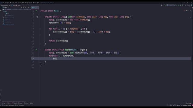 Linear Congruential Generators in Java смотреть онлайн