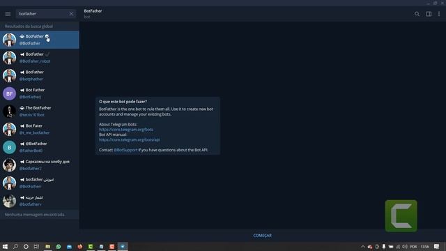 04 - Pegar o ID no Telegram e Bot no Telegram смотреть онлайн