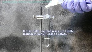 BaCl2+H2SO4=BaSO4+HCl Ионное и молекулярное уравнения реакции, демонстрация.