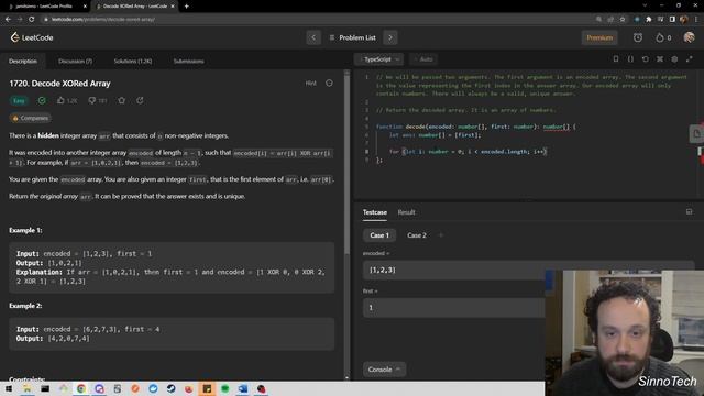 Decode XORed Array - TypeScript смотреть онлайн