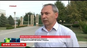В Грозном продолжается работа по благоустройству