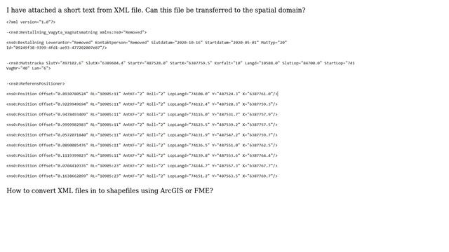 GIS: Convert XML files in to shapefiles using ArcGIS or FME? смотреть онлайн