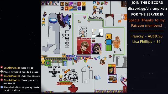 VIEWERS CAN PLACE ON THE CANVAS! | CiaránPixelz Place Day 3 (r/place in Minecraft) смотреть онлайн