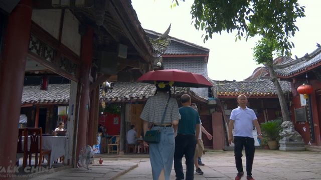 Walking China In Ancient Town Of Chengdu Huanglongxi