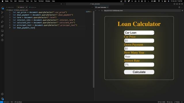 How to Build a Loan Calculator App with HTML, CSS, and JavaScript смотреть онлайн