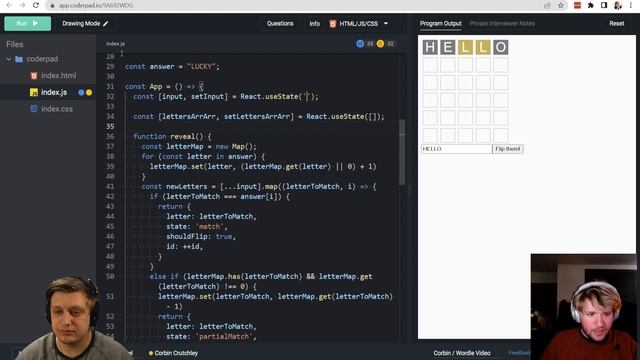 Coding Interview Training - Building Wordle in React смотреть онлайн