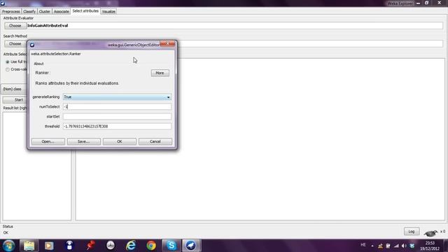 Weka lesson info gain attribute eval смотреть онлайн