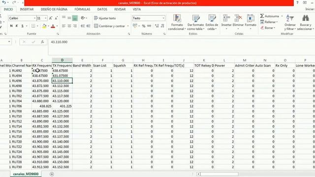A3.Codepug DMR importar y exportar lista de canales en Excel. смотреть онлайн
