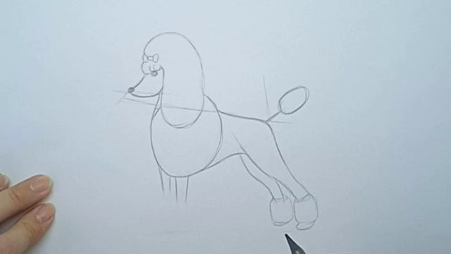 Как нарисовать собаку \\ Как нарисовать пуделя \\ Нарисовать щенка смотреть онлайн