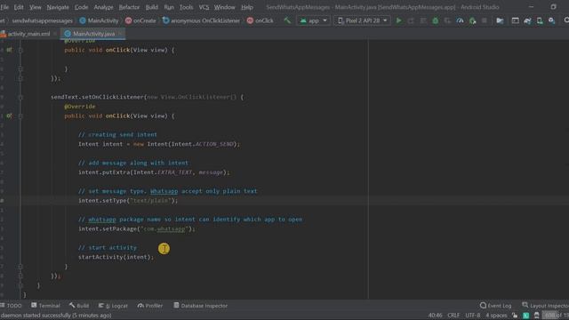 How to send WhatsApp Messages from Android Application through Intent - 2022 смотреть онлайн
