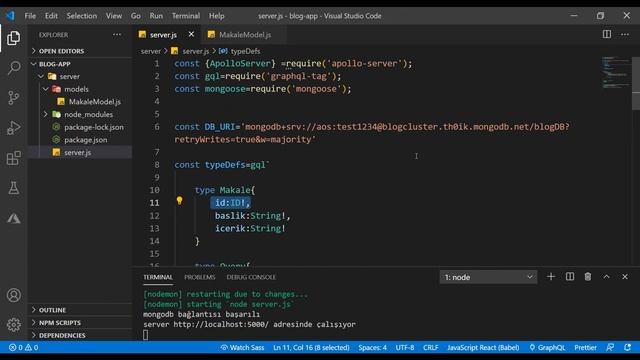 #4-Makale Modelini Oluşturma [React-Apollo-GraphQL] смотреть онлайн