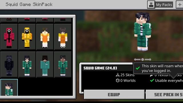 Minecraft Squid Game Skin Pack! (Minecraft Bedrock) смотреть онлайн