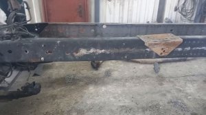 Ремонт / реставрация рамы HYUNDAI бортовой с КМУ, усиление рамы "рама в раме" + усиление под стрелу