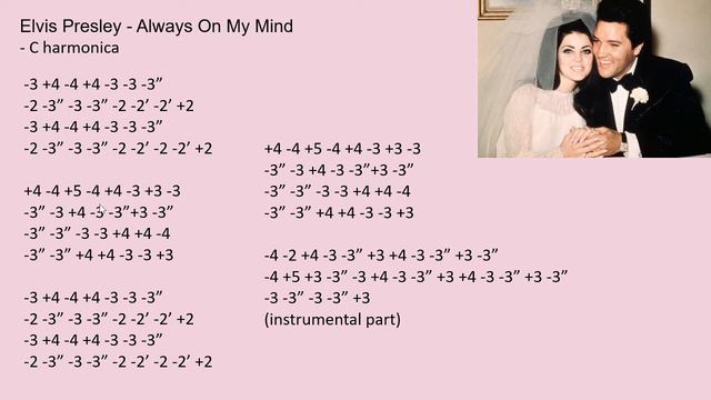 Elvis Presley - Always On My Mind - C harmonica paractice (Fender Deluxe harmonica) смотреть онлайн
