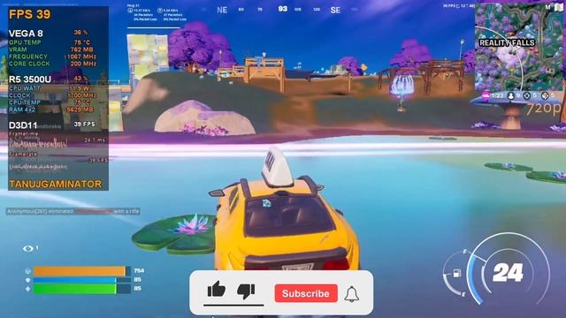 FORTNITE C3 S3 | ASUS AMD RYZEN 5 3500U | 8GB RAM | VEGA 8 | BENCHMARK смотреть онлайн