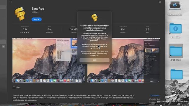 EasyRes Mac App Store Basic Overview смотреть онлайн