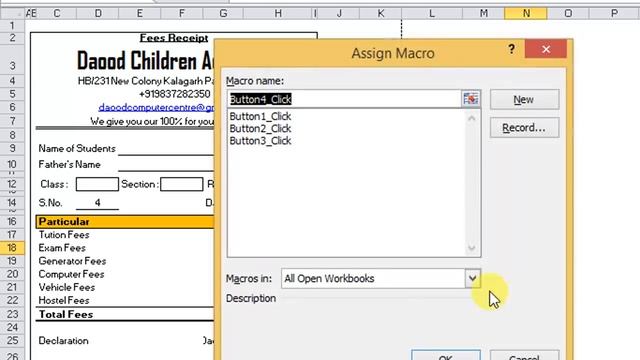 How to Create School Fees Slip & Save Data with VBA worksheet Userform смотреть онлайн