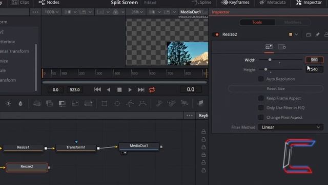 Basic Split Screen Fusion Effect in DaVinci Resolve смотреть онлайн