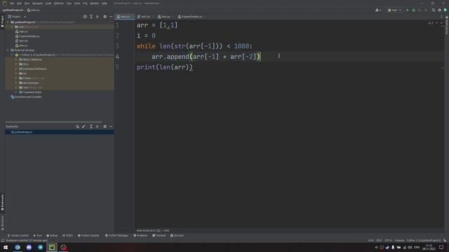 Решение задач Эйлера на Python. Задача 25. смотреть онлайн