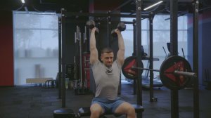 Жим гантелей вверх сидя/ Seated DB press