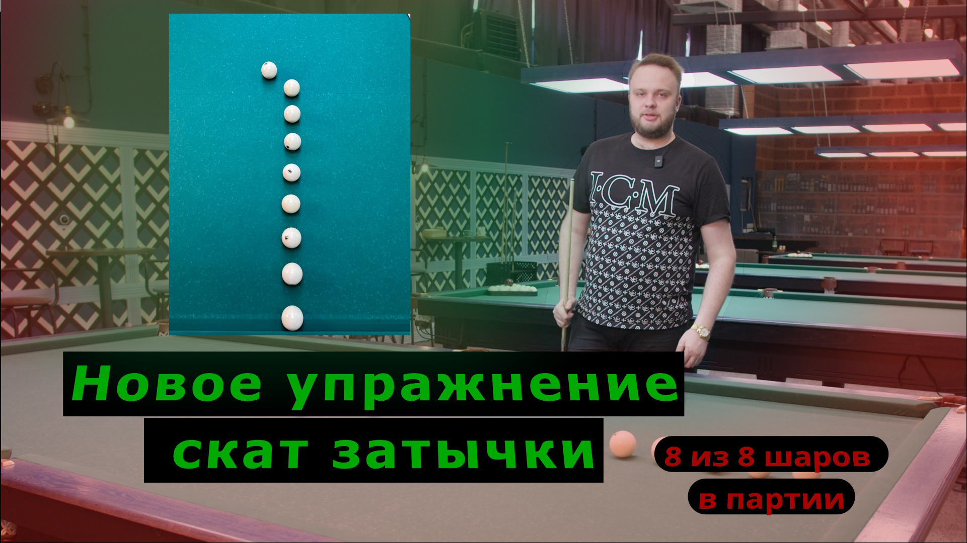 Скат в лузу. Скат подставки. Как сделать максимальную серию в партии - 4 выпуск Школы бильярда
