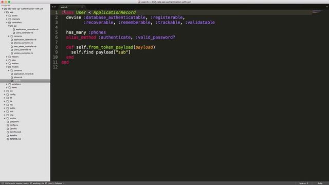 Episode #051 - Rails API - Authentication with JWT смотреть онлайн