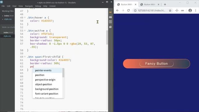 HTML & CSS Button With Awesome Hover Effects смотреть онлайн