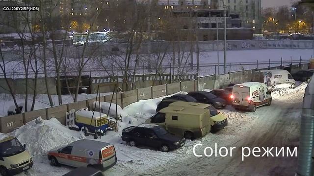 Уличная IP камера CO i20SY2IRPHD5 Улица ночь.mp4 смотреть онлайн