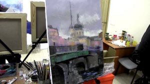Уроки рисования, живопись маслом для начинающих, Сахаров