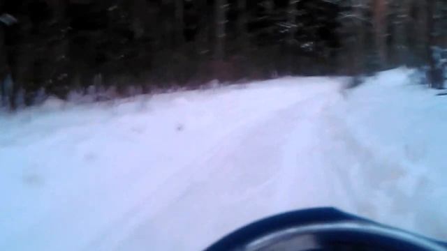 Зимняя прогулка на мотоцикле Ява 634 по зимнему лесу ч.7 смотреть онлайн