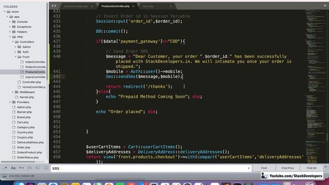 #140 Make E-Commerce Website in Laravel 8 | Send Order Email / SMS | COD Order Placement смотреть онлайн