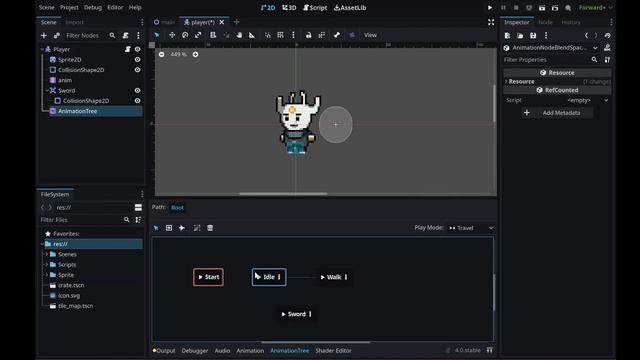 Godot 4 2D RPG Mini-serie | 4 | Create an animation tree to handle the animations смотреть онлайн