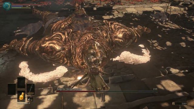 Dark Souls III Archthrones Angelic Siege Golem Boss Fight смотреть онлайн