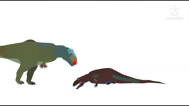 Giganotosaurus vs Tarbosaurus || StickNodes Dinosaur Battle || смотреть онлайн