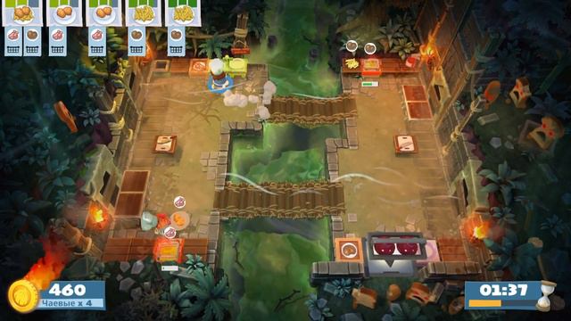 Гайд 2 игрока Overcooked 2 4-4 4 звезды платина смотреть онлайн