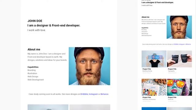 Photoshop CS6 Free Download – Website Template for Portfolio смотреть онлайн