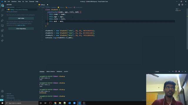 Classes, Constructor, this, super keywords in Tamil for Beginners - JavaScript Series(Episode 2) смотреть онлайн