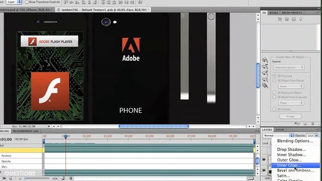 Creating an Animated 3D Texture in Photoshop смотреть онлайн