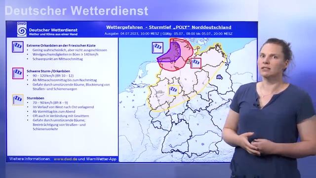 04.07.2023 Unwetterinformation - Deutscher Wetterdienst (DWD) смотреть онлайн