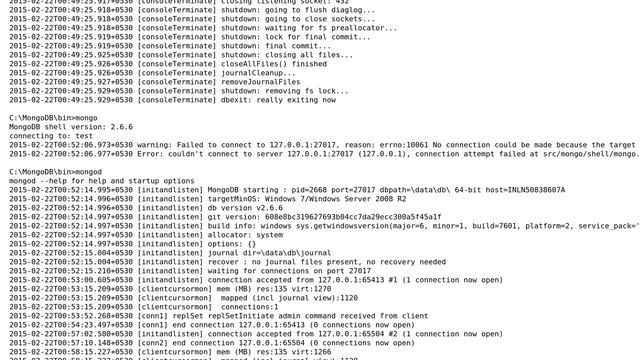 Error while doing in replicaset in windows (MongoDB) смотреть онлайн