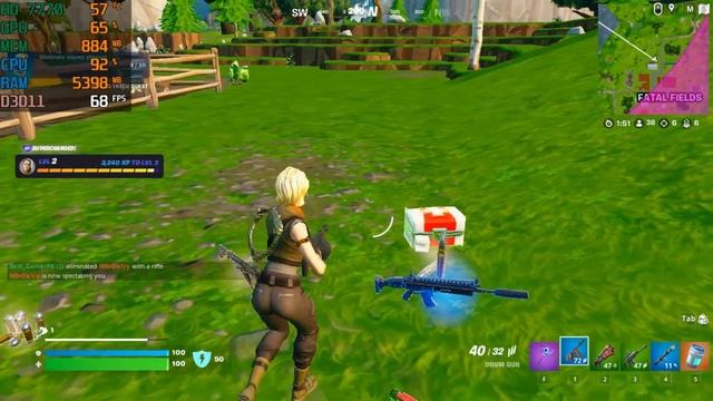 FORTNITE ON RADEON HD 7770 1GB DDR5 || On Performance Mode || смотреть онлайн