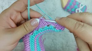 Вязаные детские пинетки спицами. Пинетки " БУФЫ".