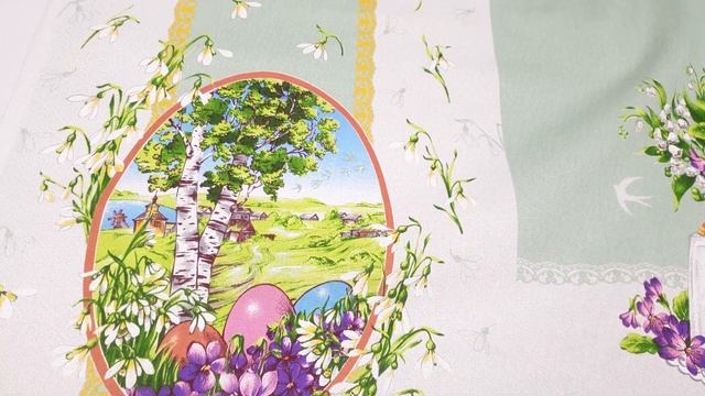 Ткань Рогожка 150 см Весна рис 11569 1 смотреть онлайн