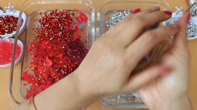 Mixing”Red & Silver” Eyeshadow and Makeup,parts,glitter Into Slime!Satisfying Slime Video!★ASMR★ смотреть онлайн