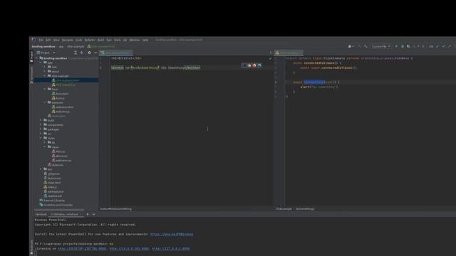 binding events - click example смотреть онлайн