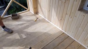 Строим открытую веранду. Часть 4. Отделка вагонкой и сдача объекта.