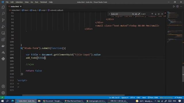 Part-2 | Todo list App using Python Flask Javascript and Mysql stack | Make a web page interactive смотреть онлайн